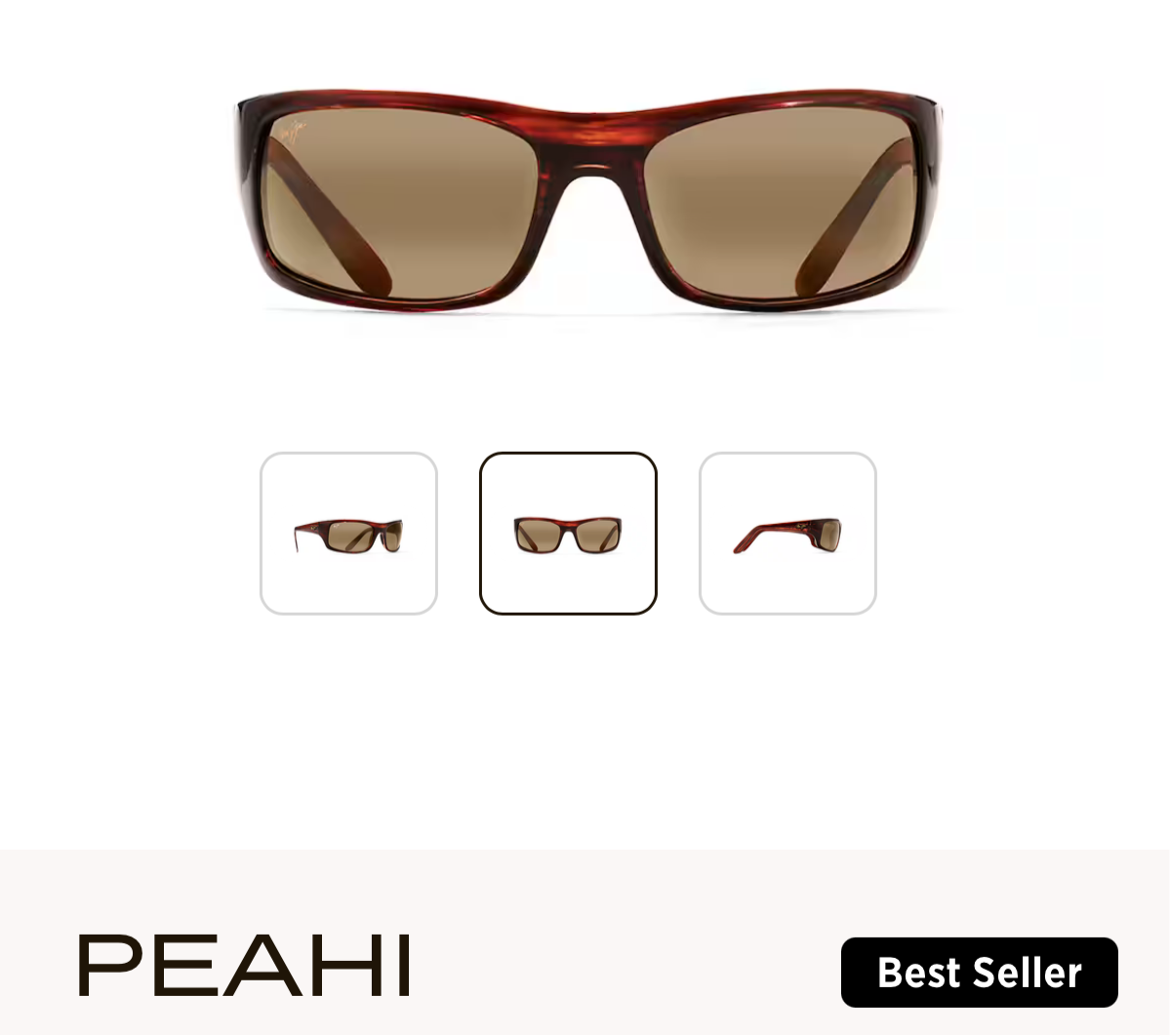 NEW Maui Jim Peahi Polarized Wrap Sunglasses