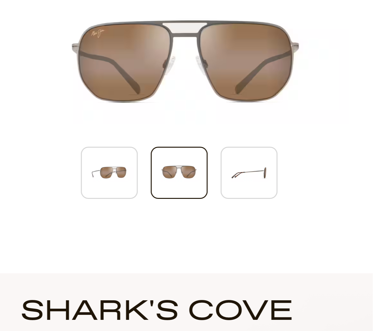 NEW Maui Jim Sharks Cove Polarized Aviator Sunglasses