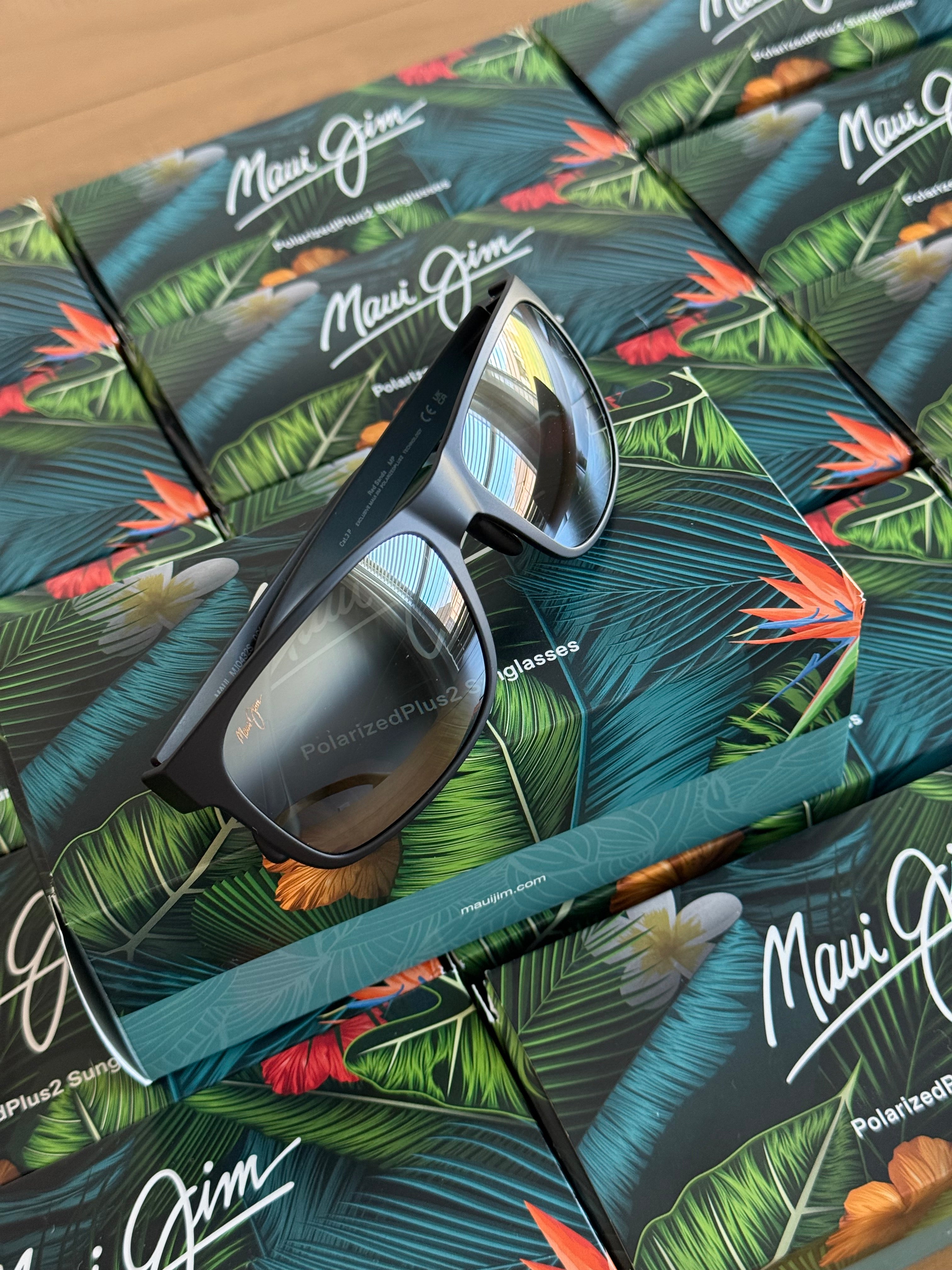 NEW Maui Jim Red Sands Polarized Rectangular Sunglasses
