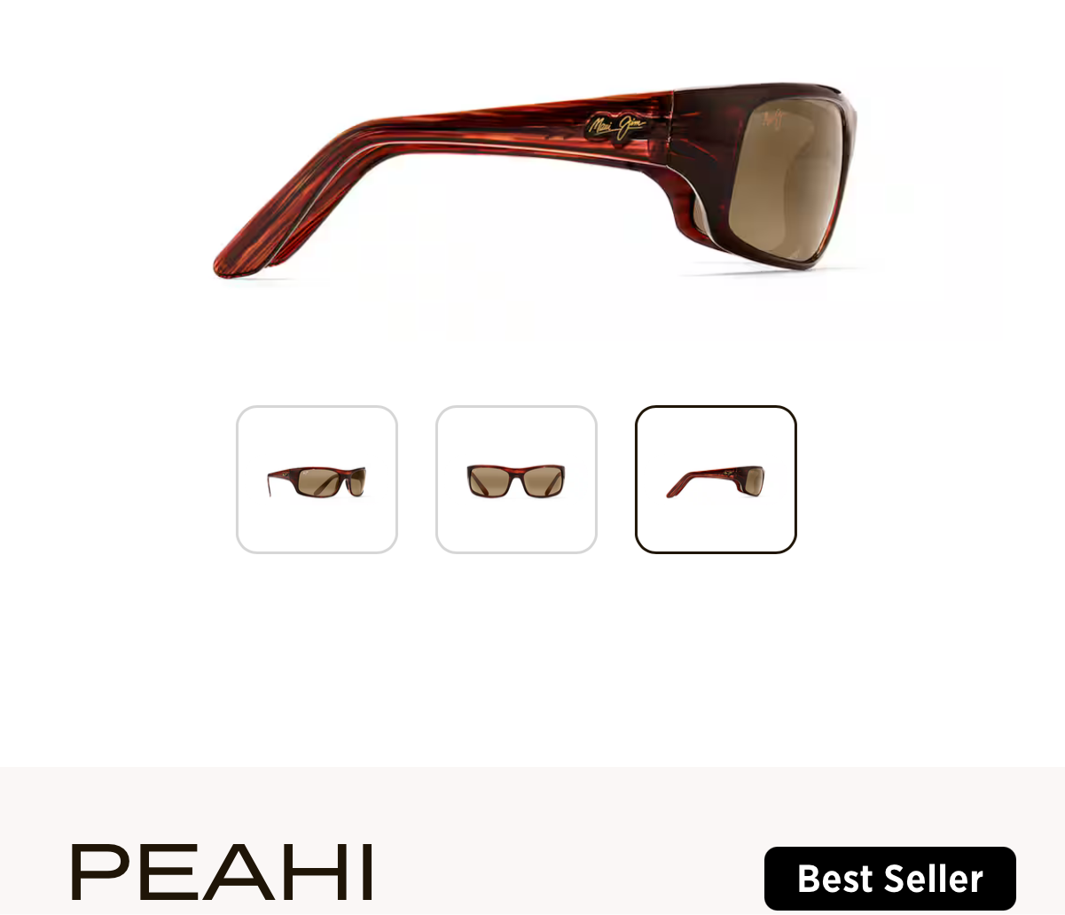 NEW Maui Jim Peahi Polarized Wrap Sunglasses