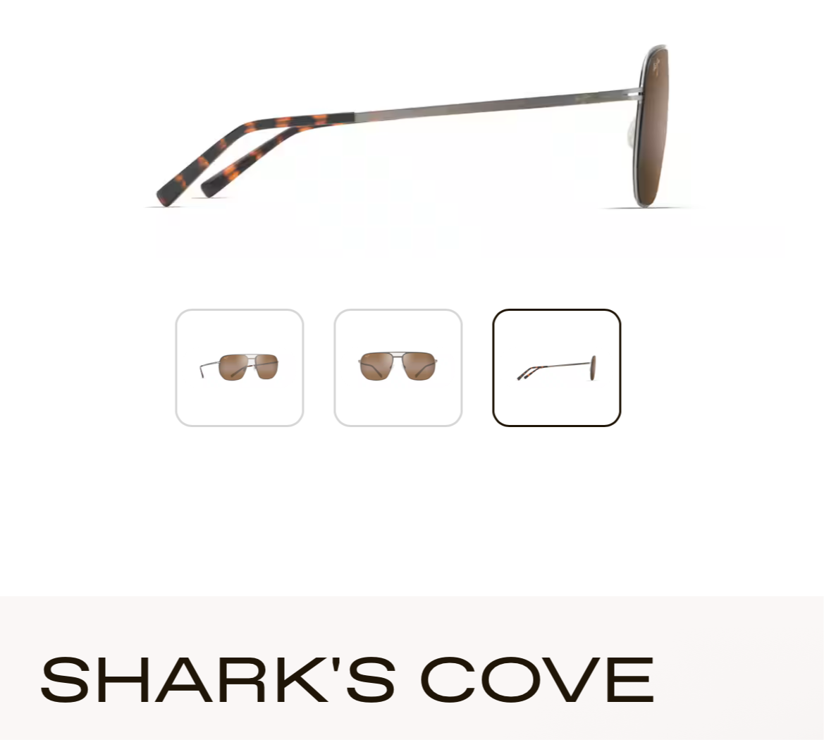 NEW Maui Jim Sharks Cove Polarized Aviator Sunglasses
