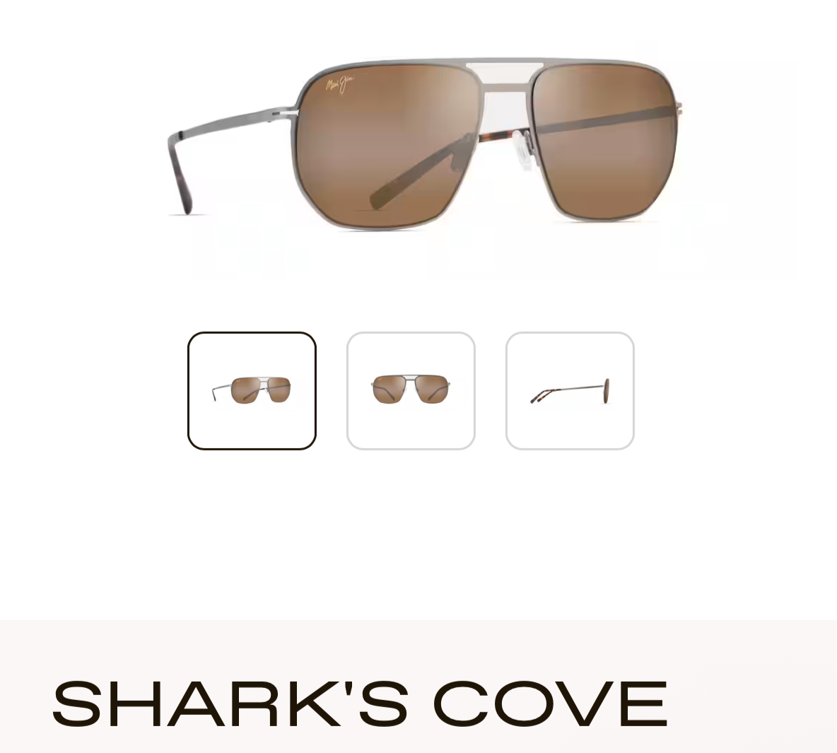 NEW Maui Jim Sharks Cove Polarized Aviator Sunglasses