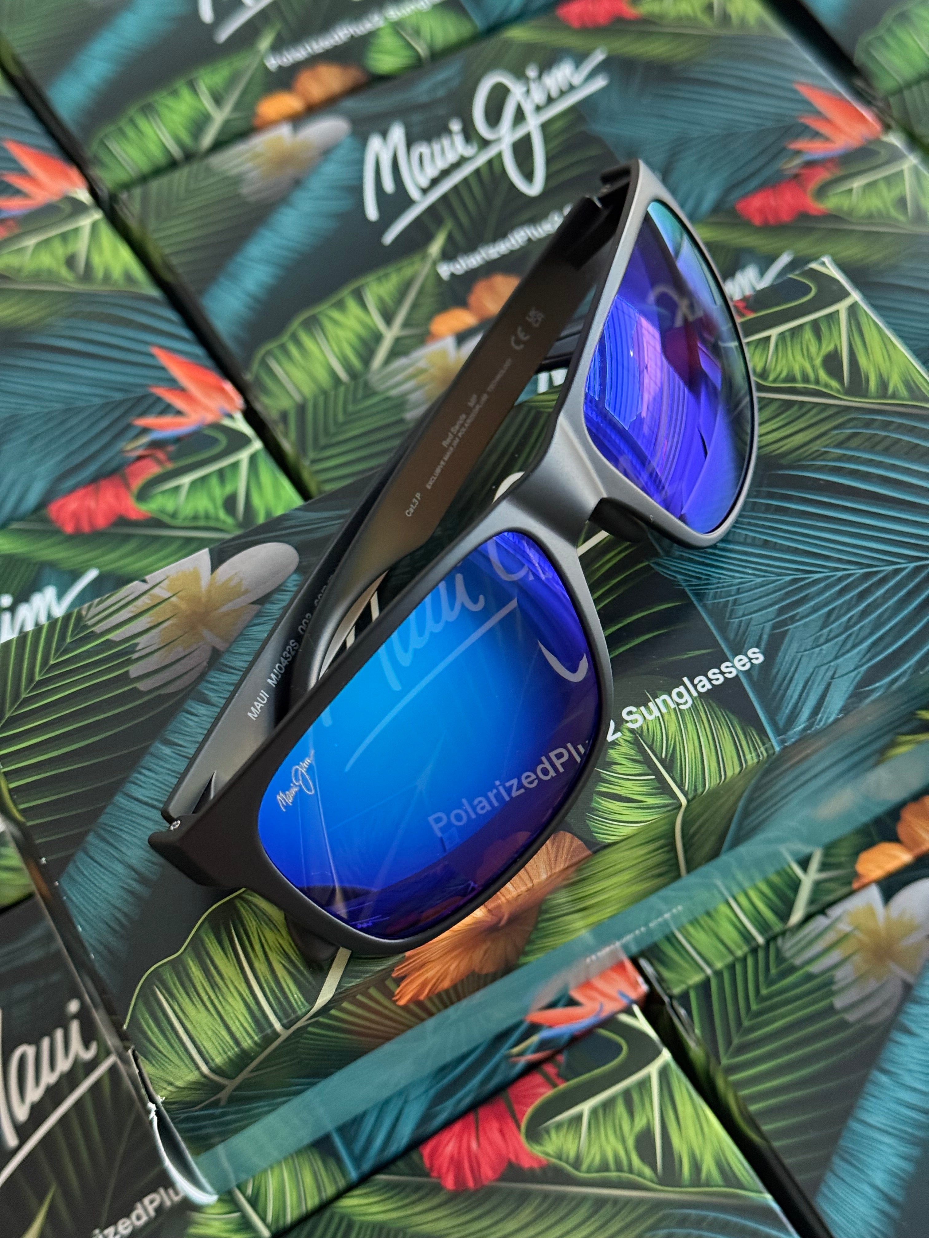 NEW Maui Jim Red Sands Polarized Rectangular Sunglasses