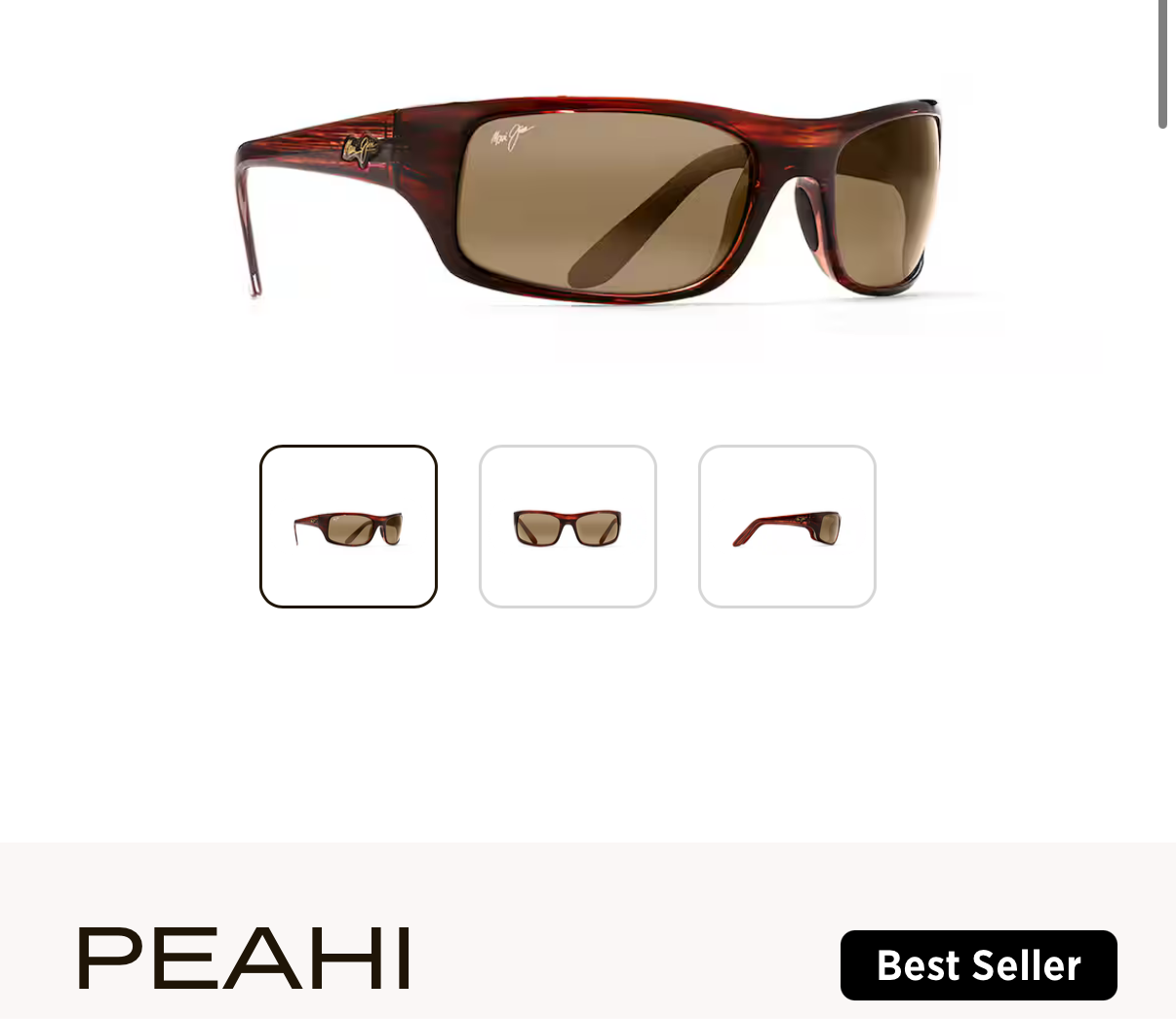 NEW Maui Jim Peahi Polarized Wrap Sunglasses