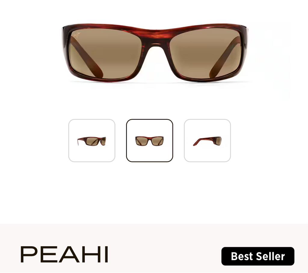 NEW Maui Jim Peahi Polarized Wrap Sunglasses