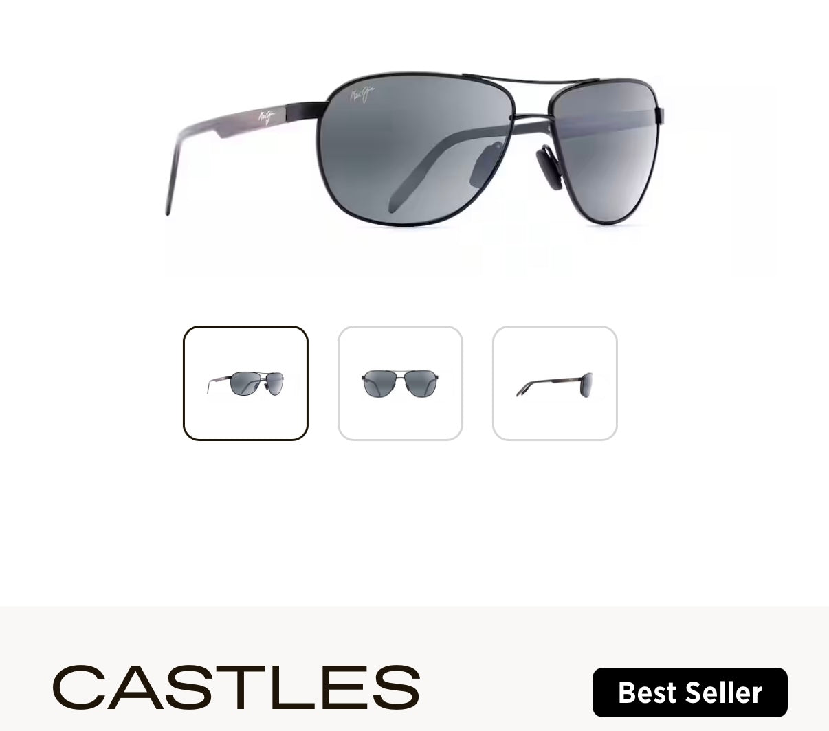 NEW Maui Jim Castles Polarized Aviator Sunglasses