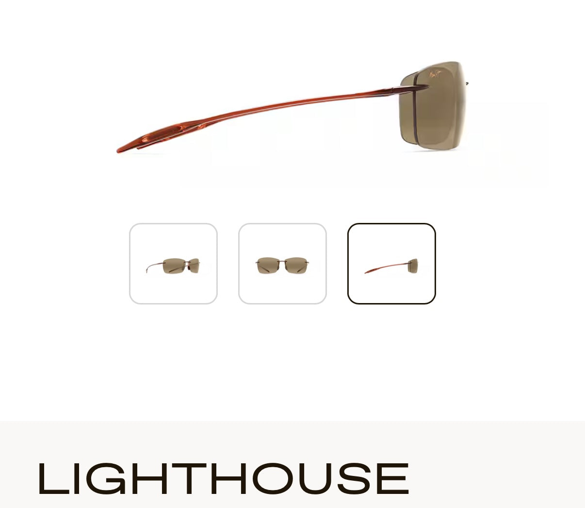 NEW Maui Jim Lighthouse Polarized Rimless Sunglasses