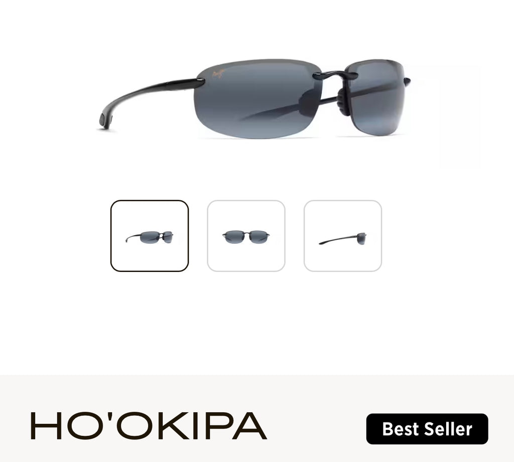 NEW Maui Jim Ho'okipa Polarized Rimless Sunglasses