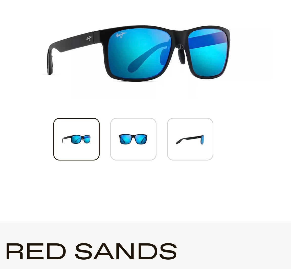 NEW Maui Jim Red Sands Polarized Rectangular Sunglasses