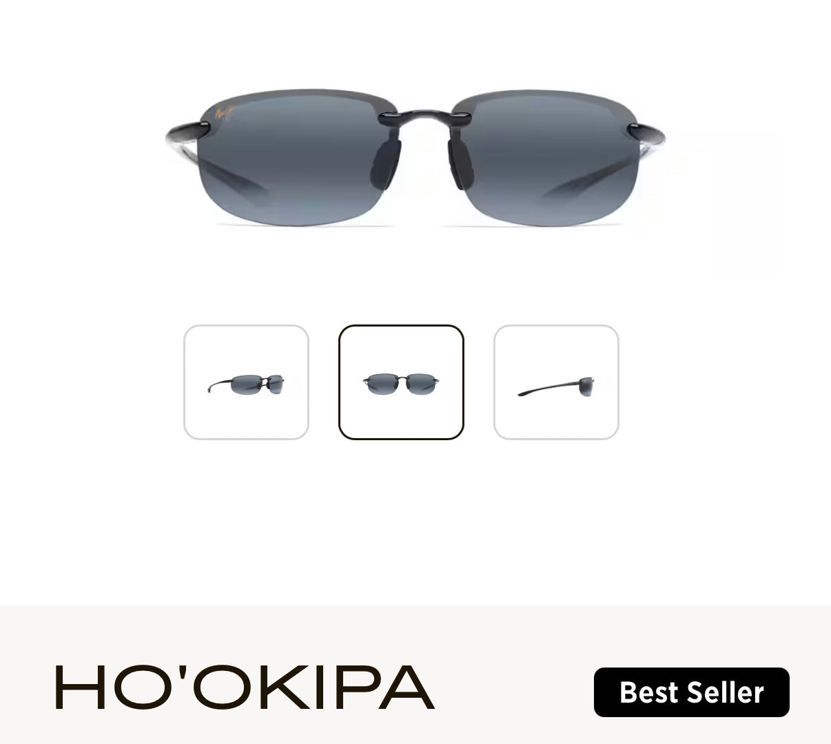 NEW Maui Jim Ho'okipa Polarized Rimless Sunglasses