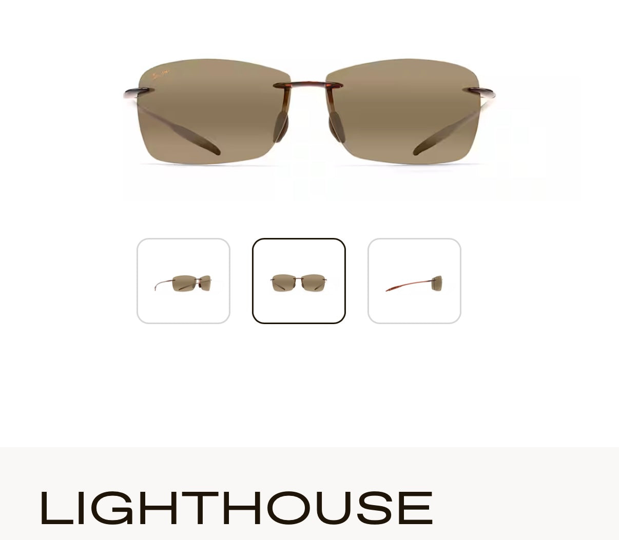 NEW Maui Jim Lighthouse Polarized Rimless Sunglasses