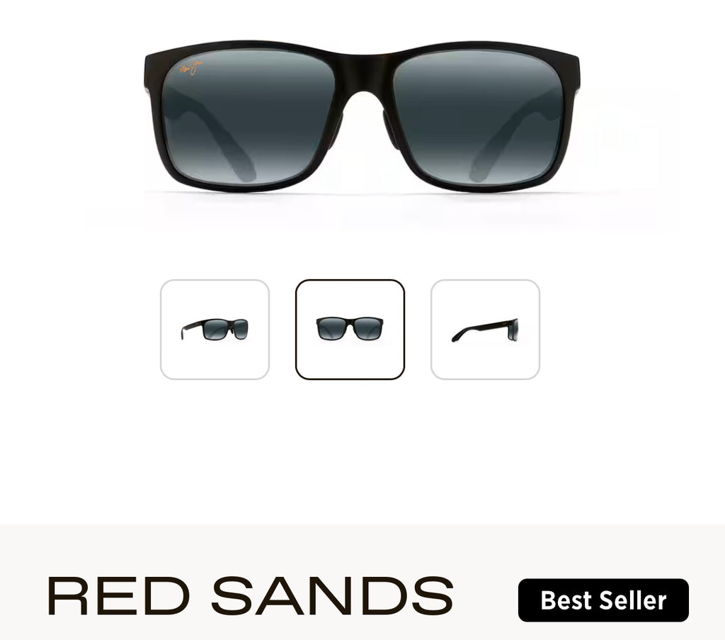 NEW Maui Jim Red Sands Polarized Rectangular Sunglasses