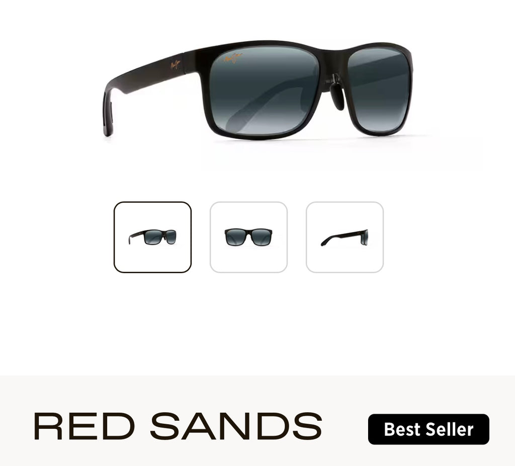 NEW Maui Jim Red Sands Polarized Rectangular Sunglasses